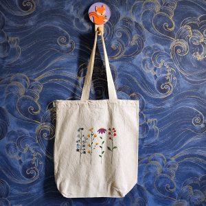 ساک پارچه ای طرح Flowers کد 0023