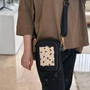 کیف دوشی طرح گل بابونه ریز